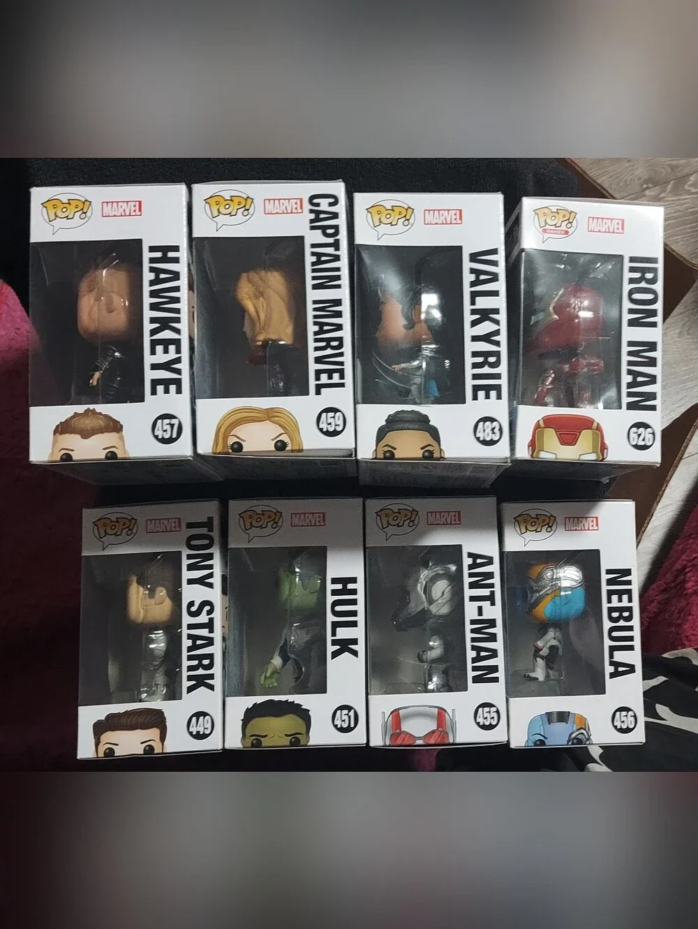Funko Pop! Lot Marvel Avengers: Endgame (8 Figures)-IronMan/Hulk/Valkyrie/Stark